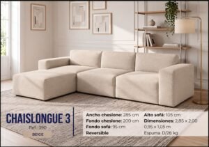 CHAISELONGUE 3 OFERTA SOLO EN WEB